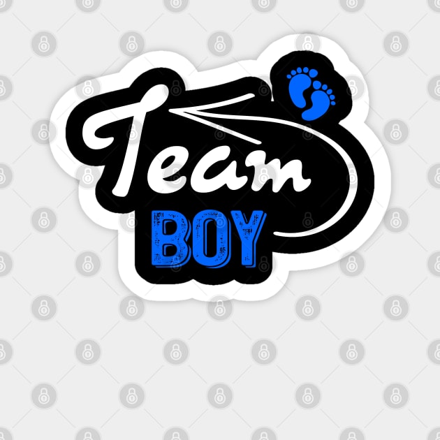 Funny Gender Reveal Team Boy Blue Pregnancy Announcement Sticker by nvqdesigns